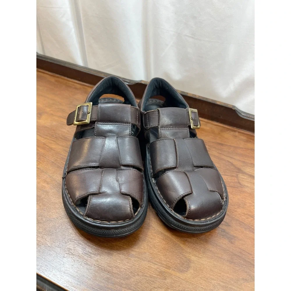 Fisherman Skechers Men's Size 11 Sandals Brown Leather Uppers Style 7411 Clean